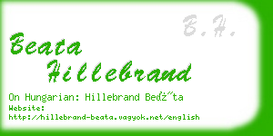 beata hillebrand business card